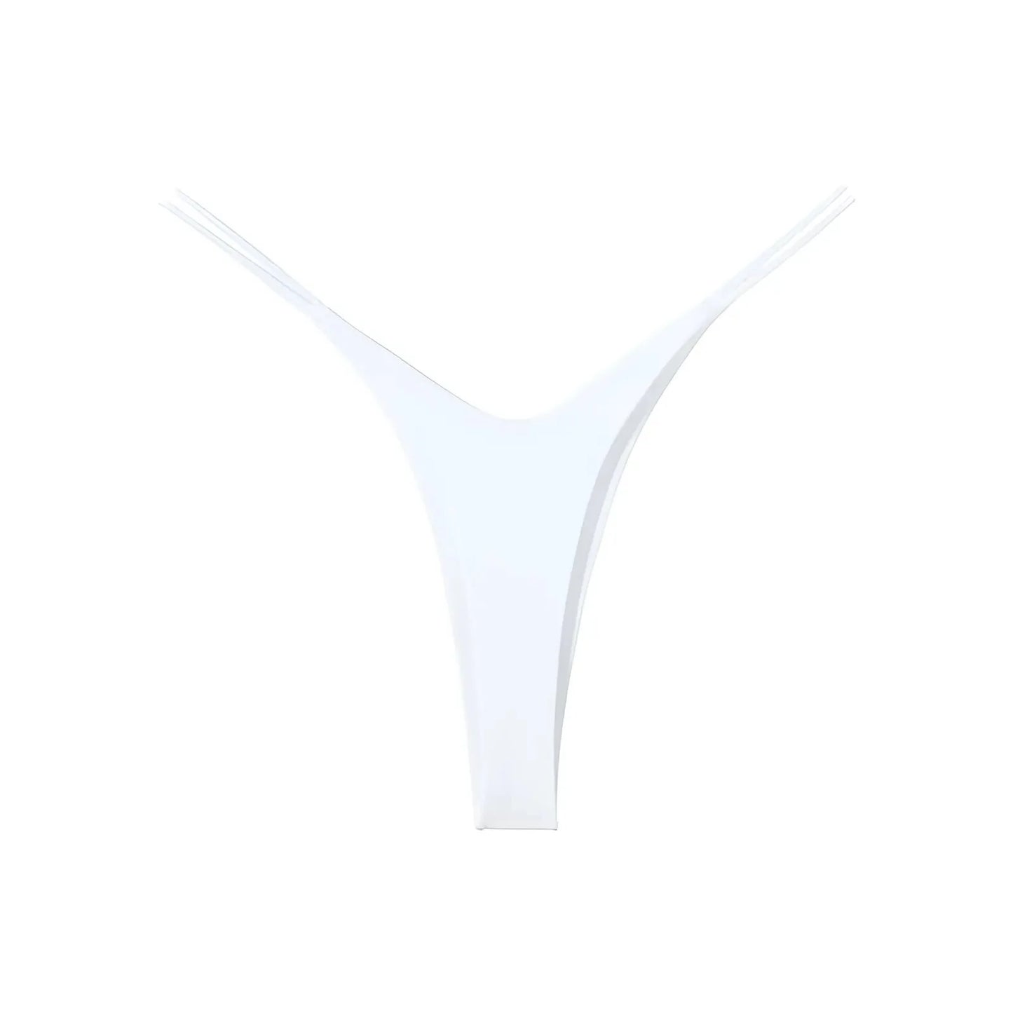 Bianco Abito a righe con scollo a V