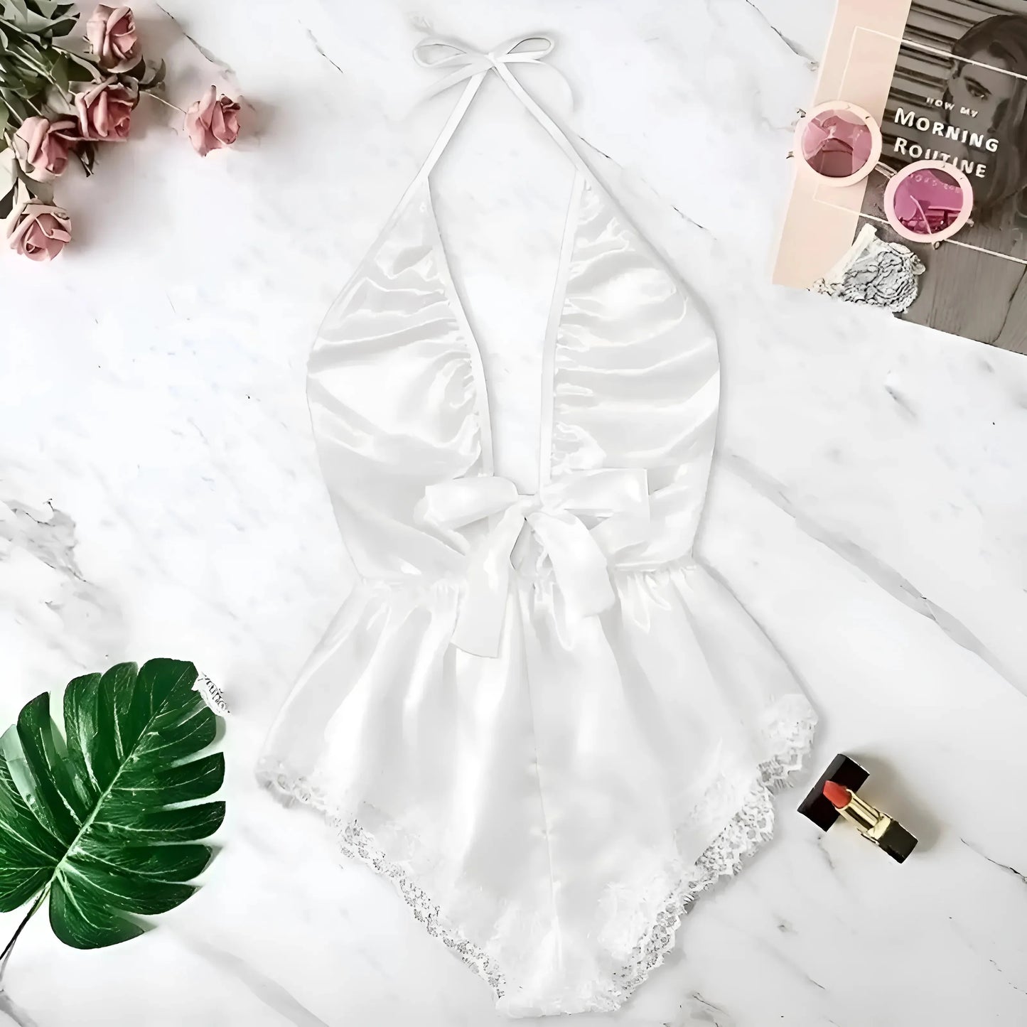 Bianco Pigiama Intero da Donna