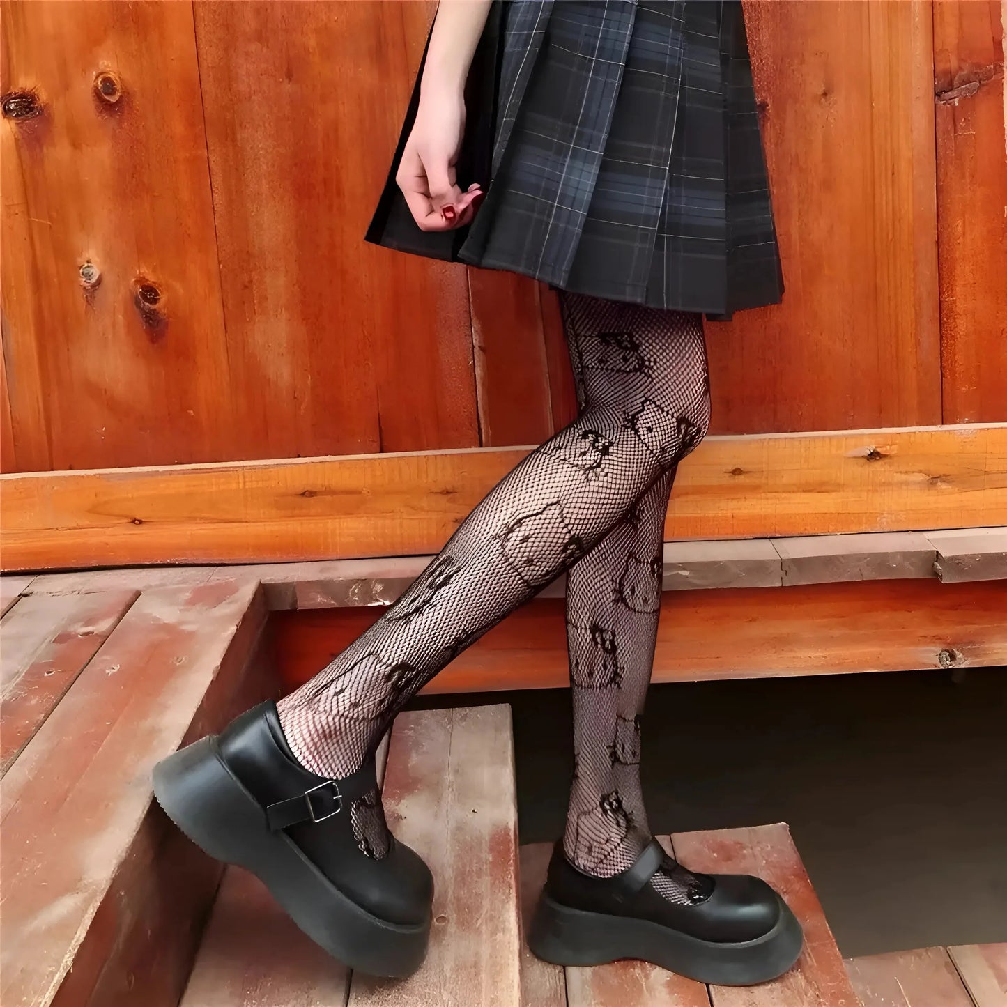 Collant da donna con stampa di gatti