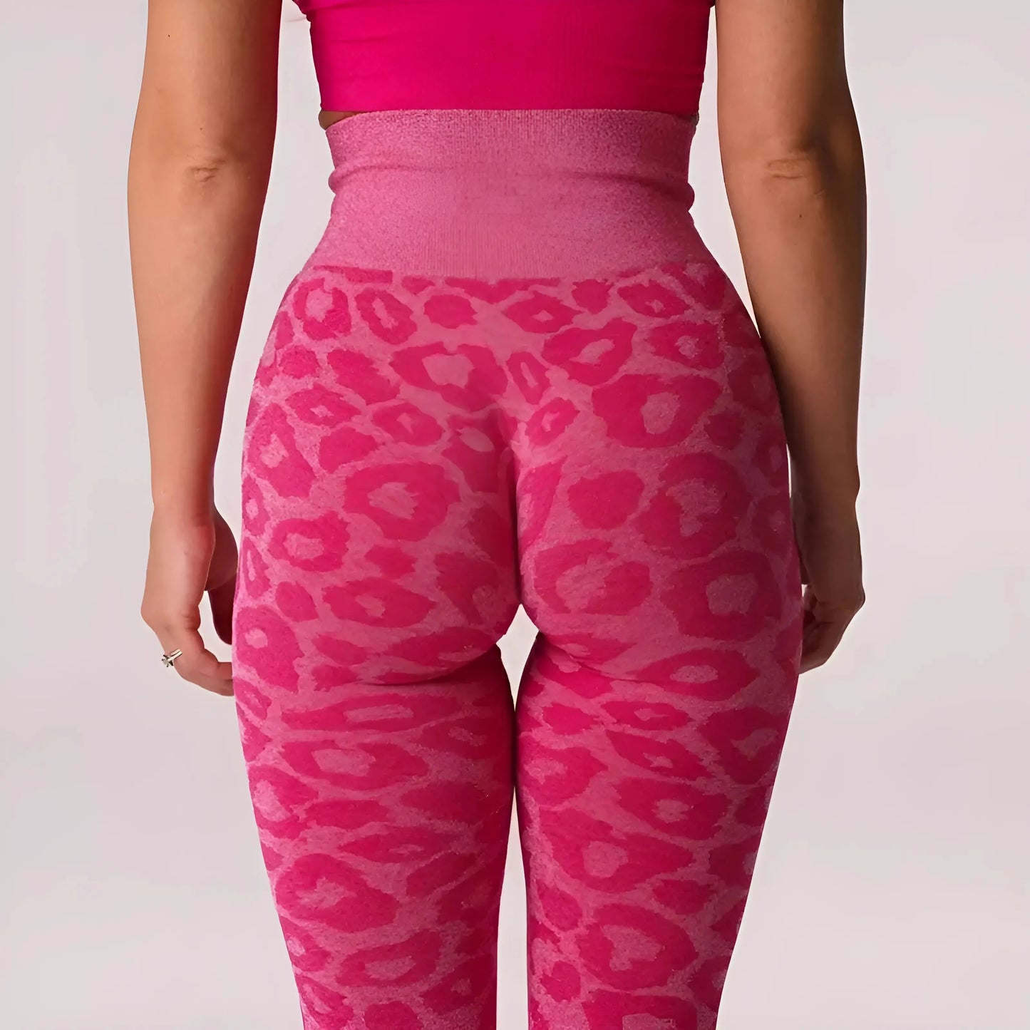 Leggings Sportivi Donna con Stampa Leopardo