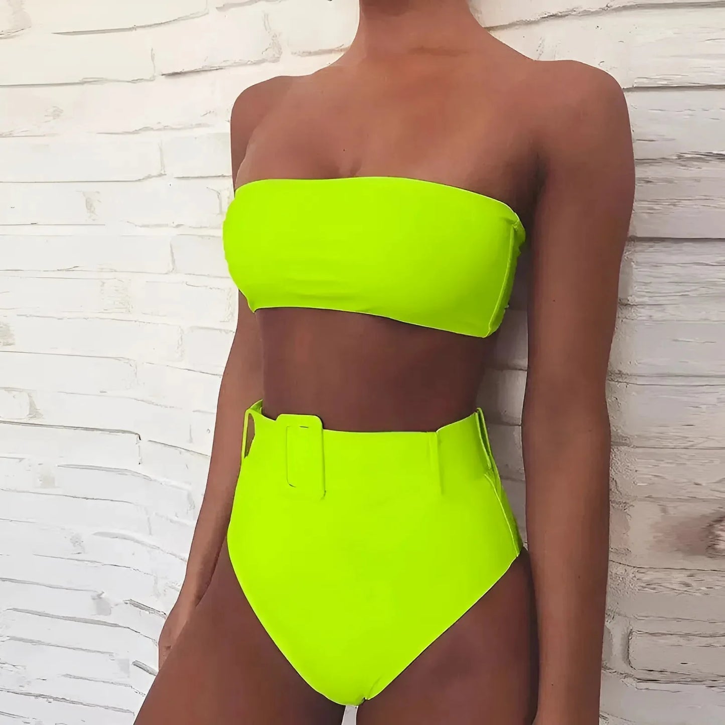 Giallo Costume da bagno due pezzi neon