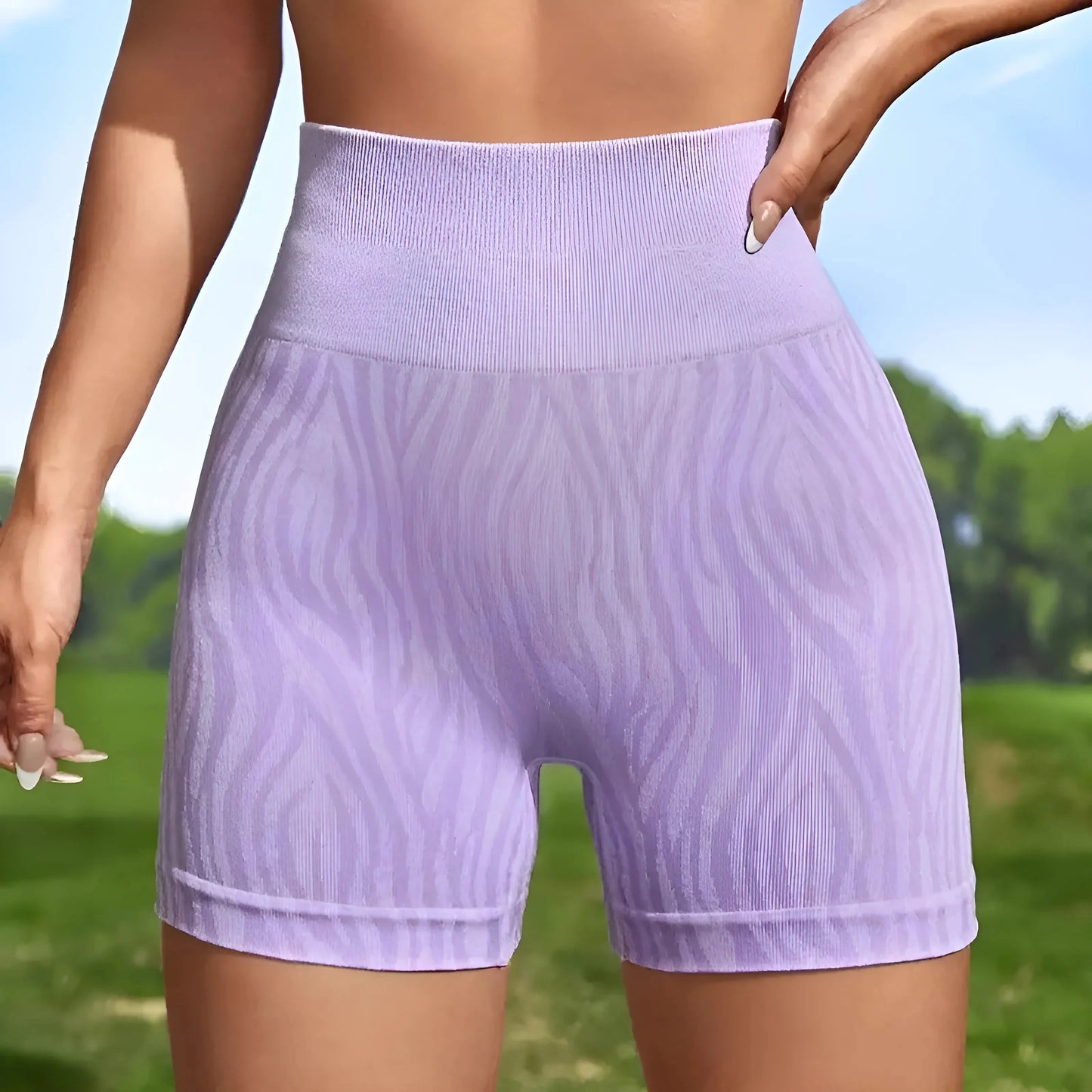 Pantaloni Corti Sportivi a Stampa Zebra