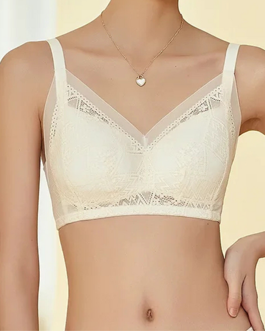 Bralette morbida con pizzo e rete