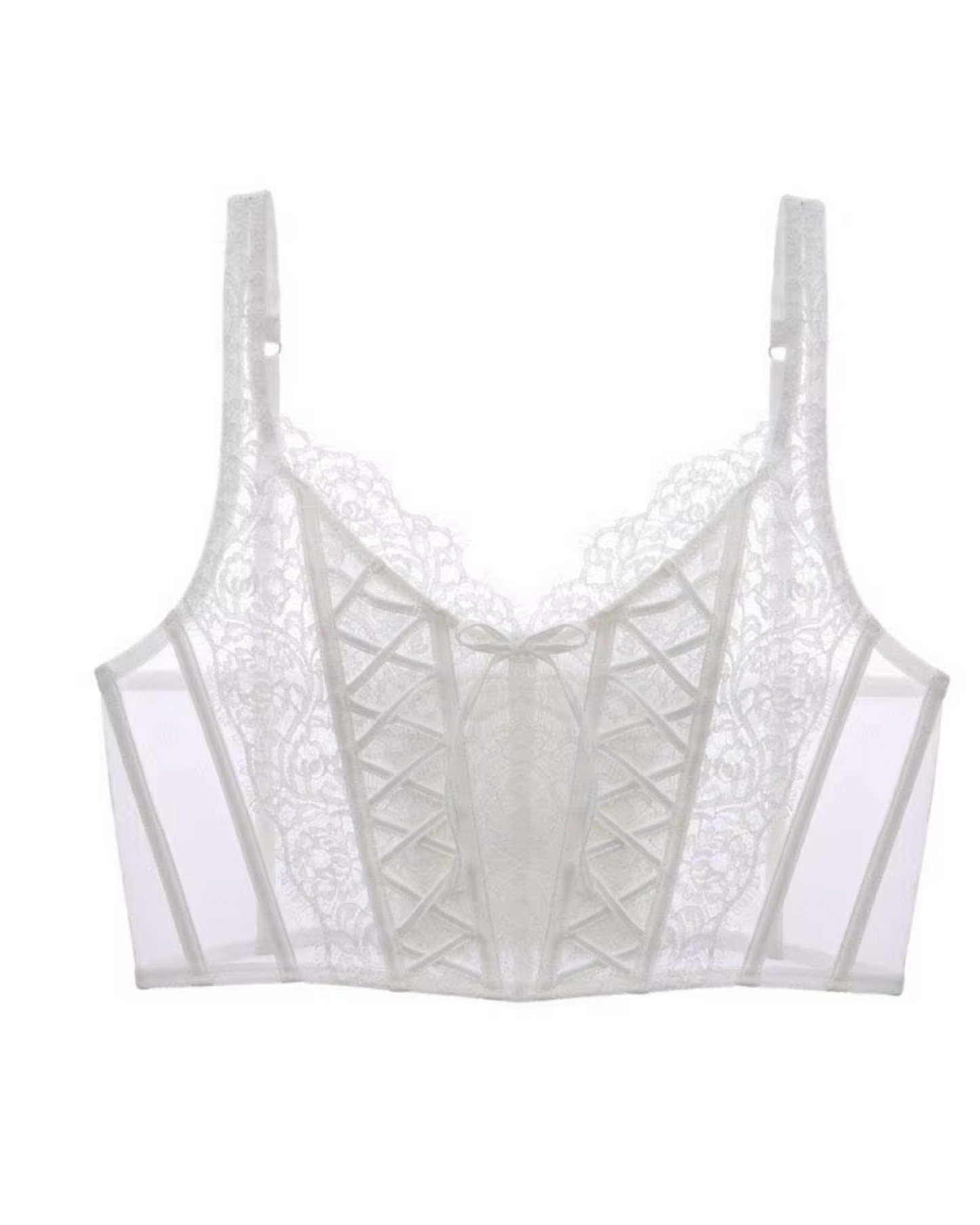 Reggiseno corsetto con rifiniture in pizzo