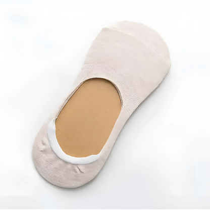 Beige 5 Paia di Calzini Ankle Colorati da Donna