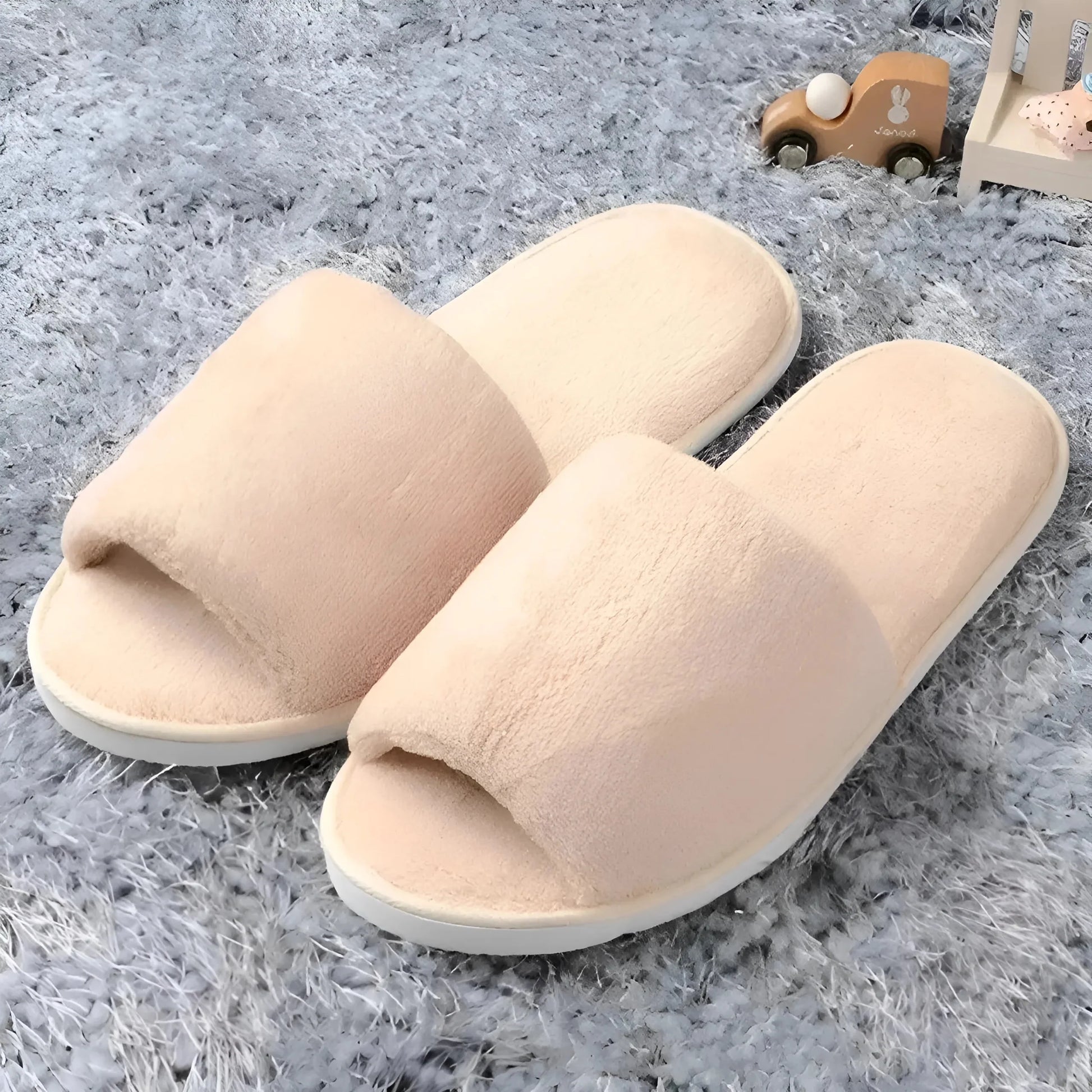 Beige Pantofole Classiche da Donna