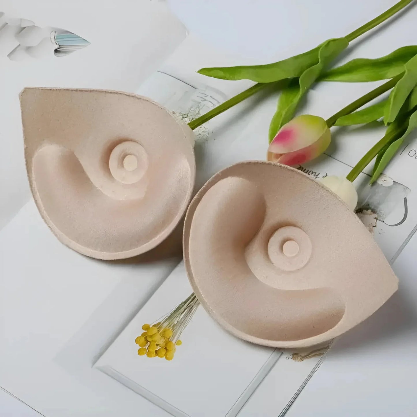 Beige Inserti in tessuto per reggiseno