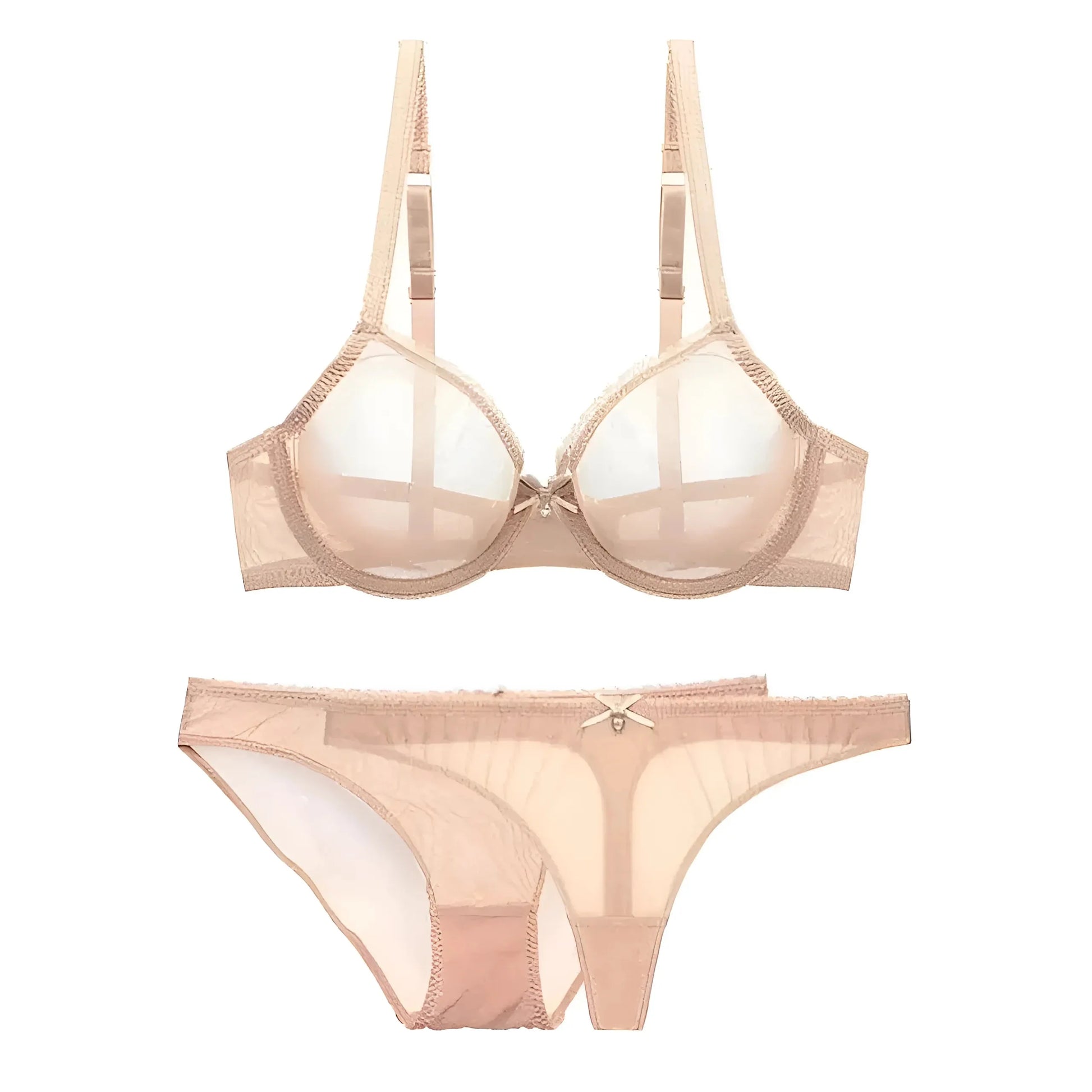 TONZN Camicie Da Notte E Pigiami Da Donna Set Di Lingerie Sexy In Pizzo Trasparente Set Taglie Forti Con Reggiseno E Reggiseno (BS) (C 3XL - Foto 4