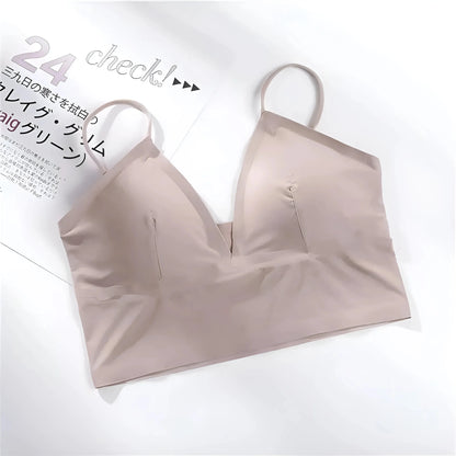 Beige Seno Liscio con Vita Bassa