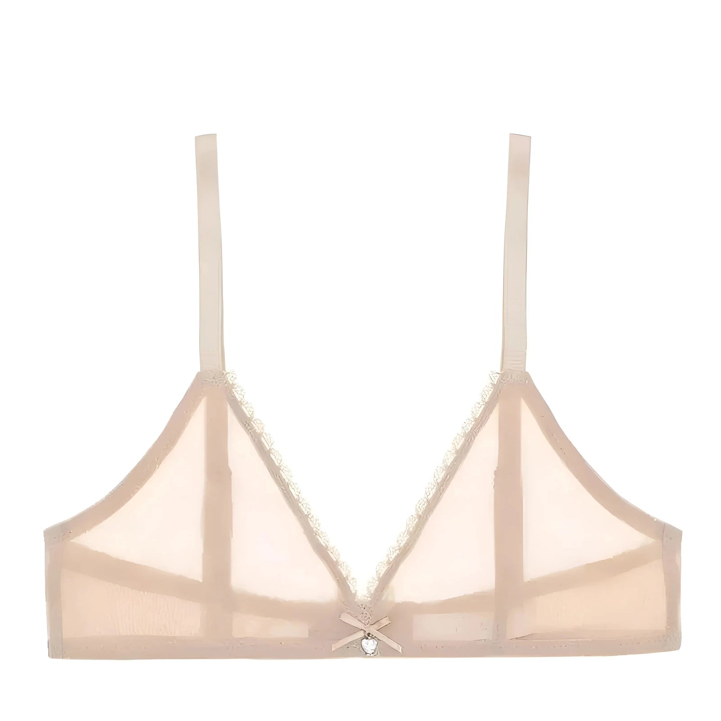 Beige Bralette Trasparente