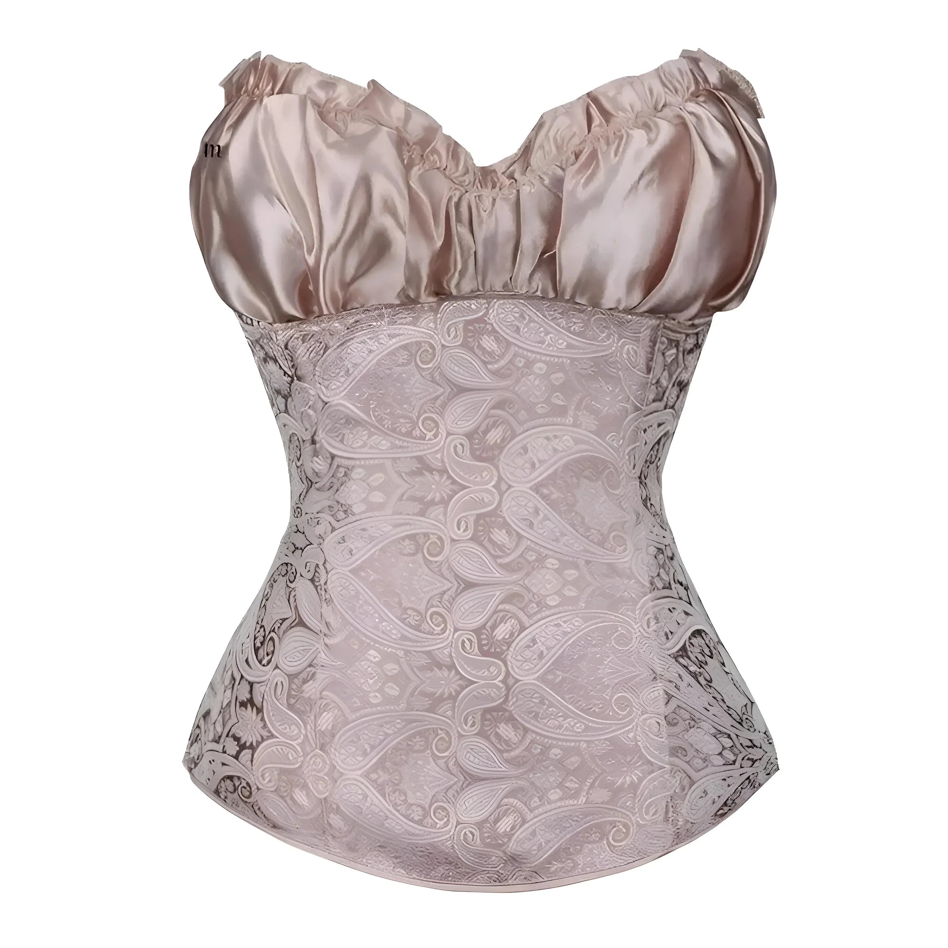 Beige Corsetto da donna con top decorativo