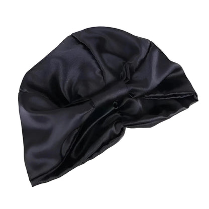 Nero Cappello da notte in satin classico