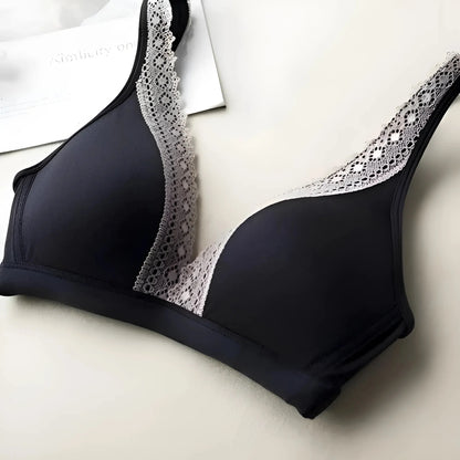 Nero Reggiseno a triangolo in pizzo