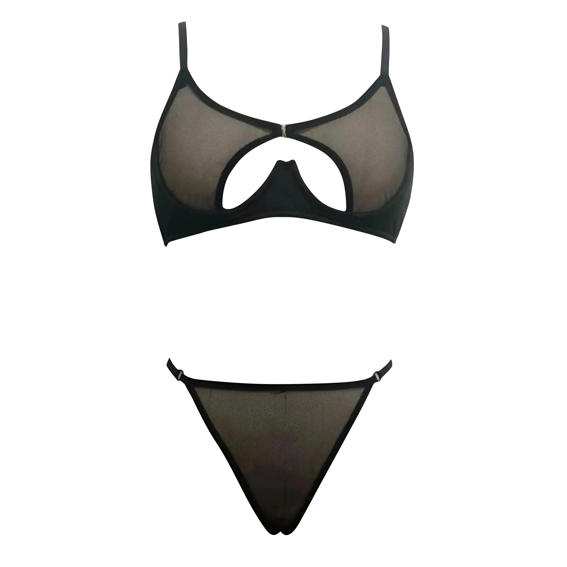 Nero Set di Lingerie in Rete