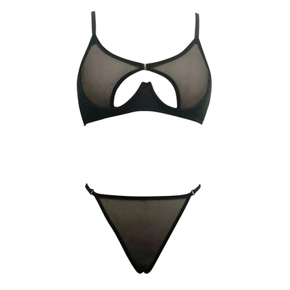 Nero Set di Lingerie in Rete