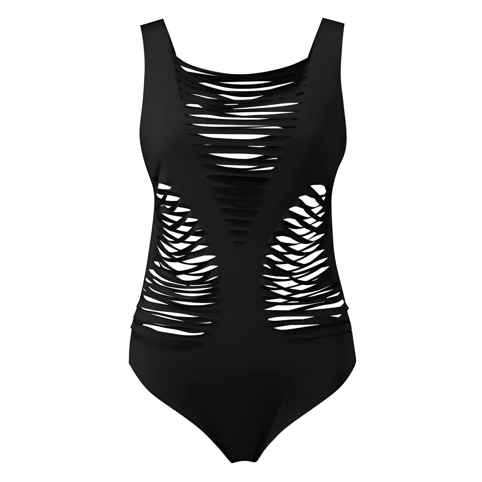 Nero Costume intero con spalline