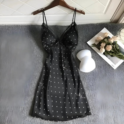 Nero Vestito da notte a pois
