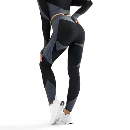 Nero Leggings Sportivi Effetto Push-Up