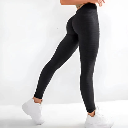 Nero Leggings Sportivi Push-Up