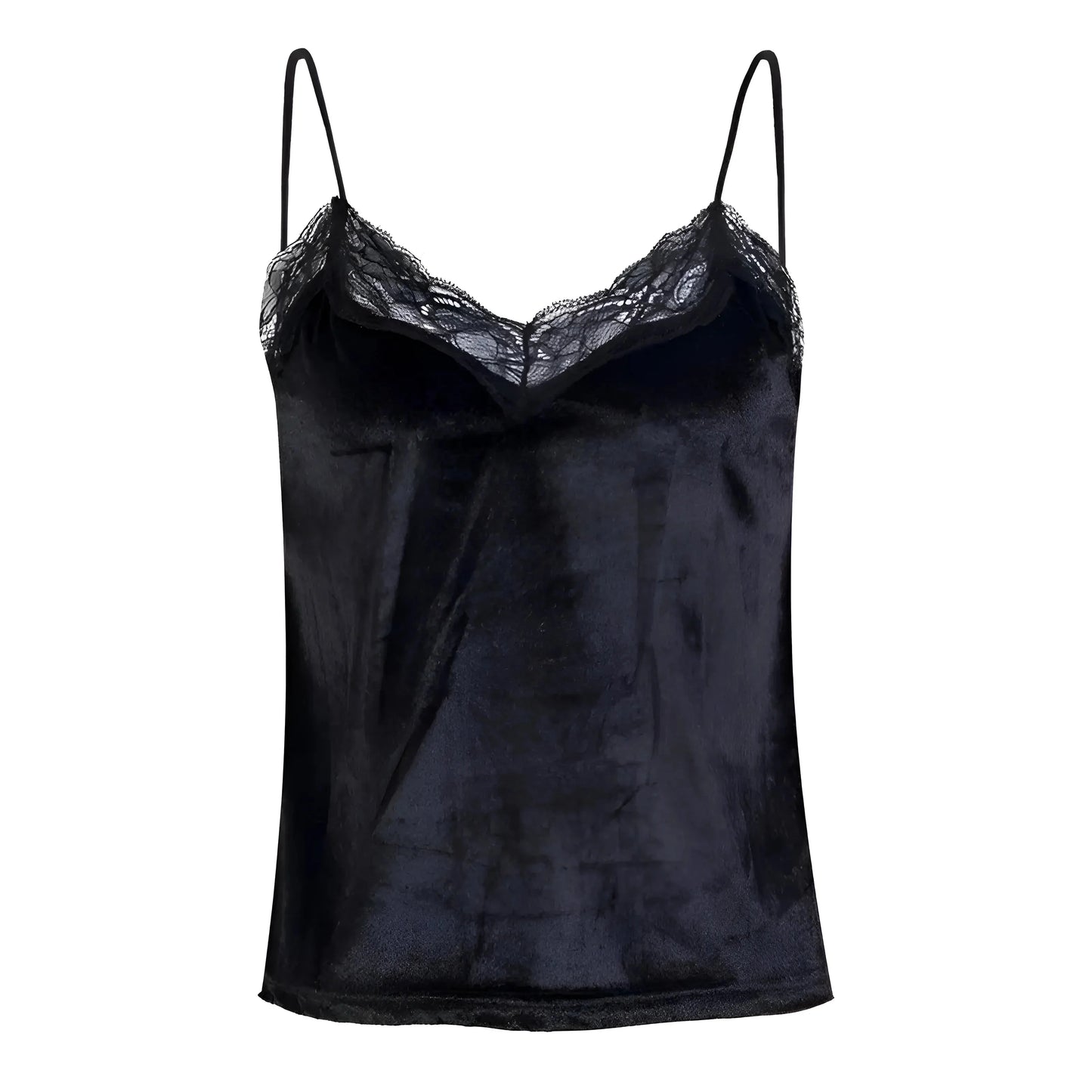 Nero Top in Velluto da Donna