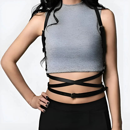 Nero Harness per vita con cinghie