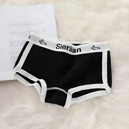 Nero Boxer da donna con piping
