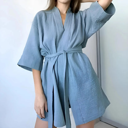 Blu Robe in mussola a maniche 3/4
