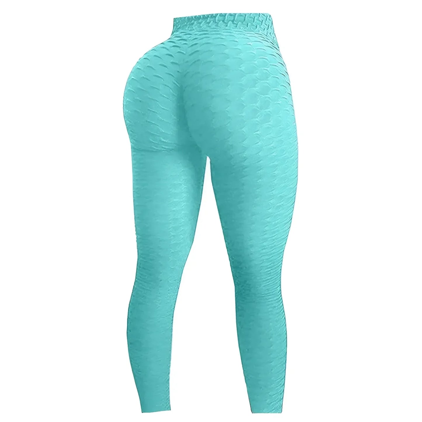 Blu Leggings Sportivi Effetto Push-Up