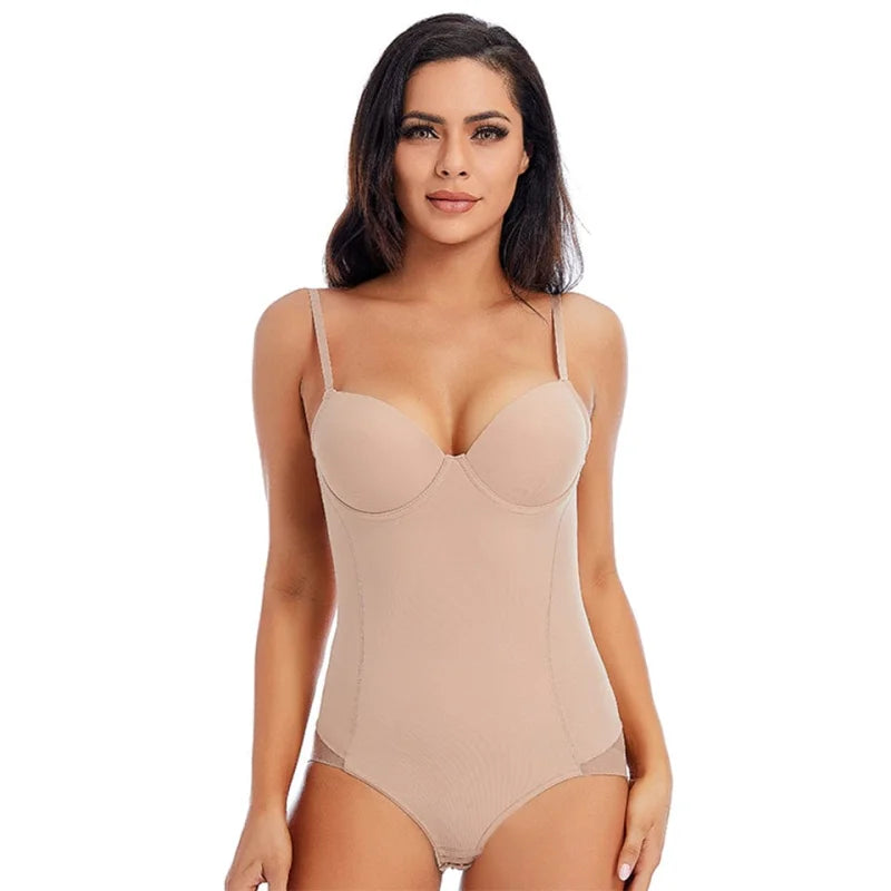 Body snellente con pizzo - beige / s