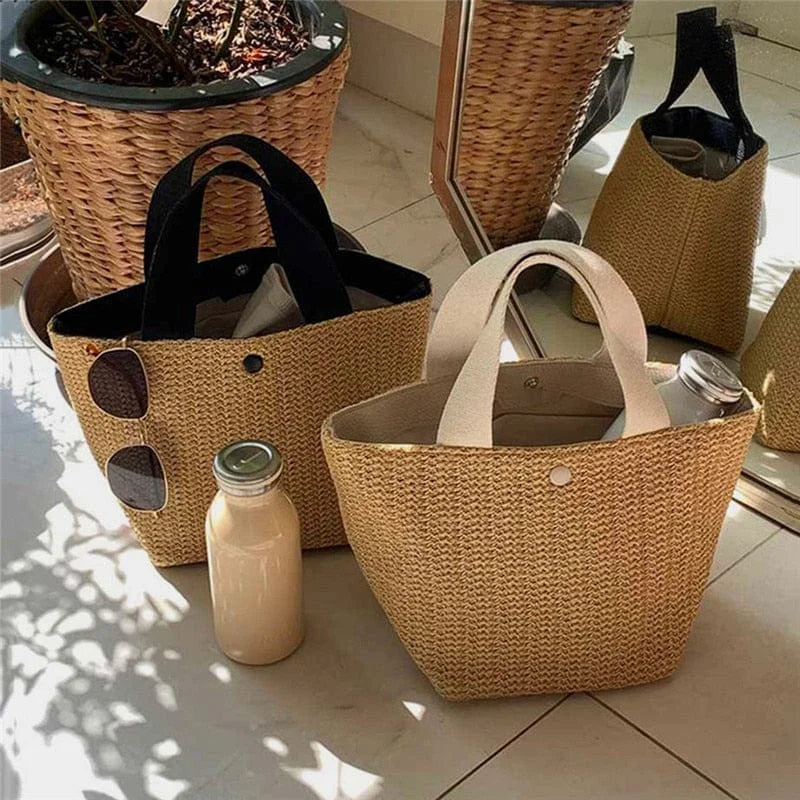 Borsa da spiaggia in paglia da donna