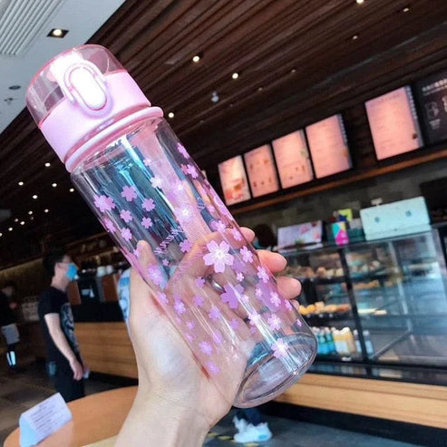 Bottiglia d’acqua trasparente - rosa