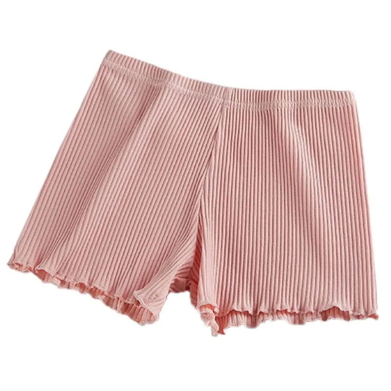 Boxer a righe da donna con gambe più lunghe - rosa / s