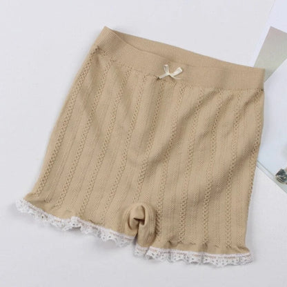 Boxer da donna con bordo decorativo - beige / universale