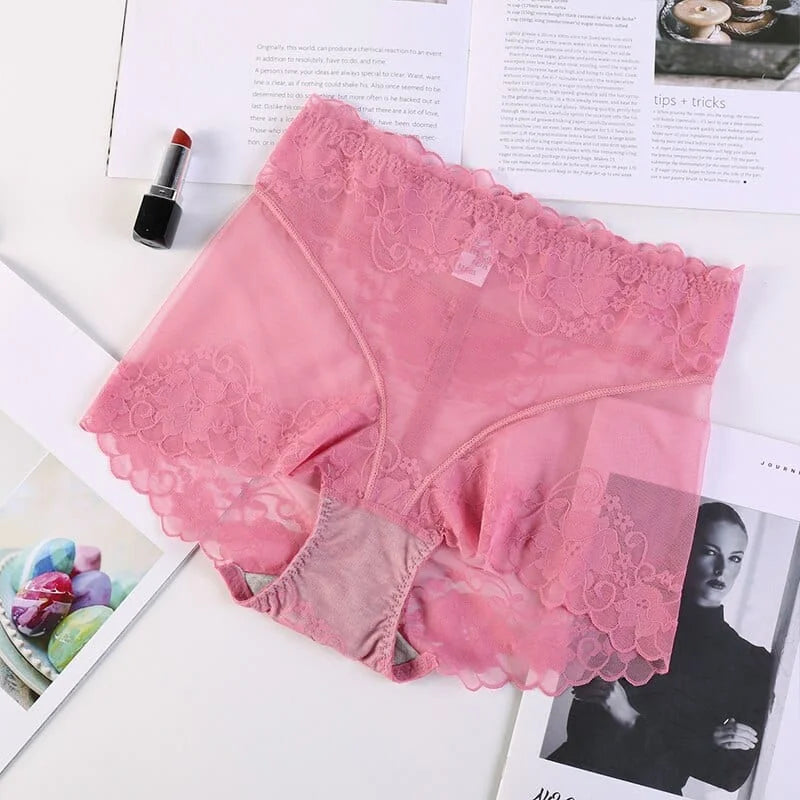 Boxer trasparenti da donna - rosa scuro / s