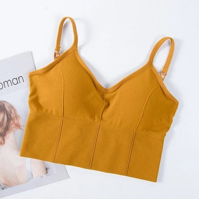 Bralette a forma di top - giallo / universale