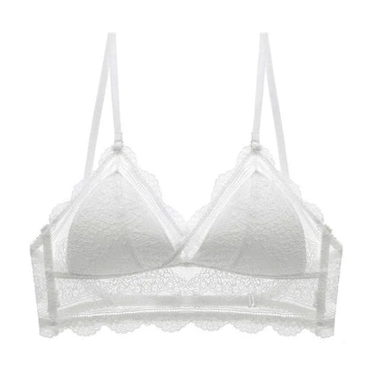 Bralette con schiena abbassata - bianco / s