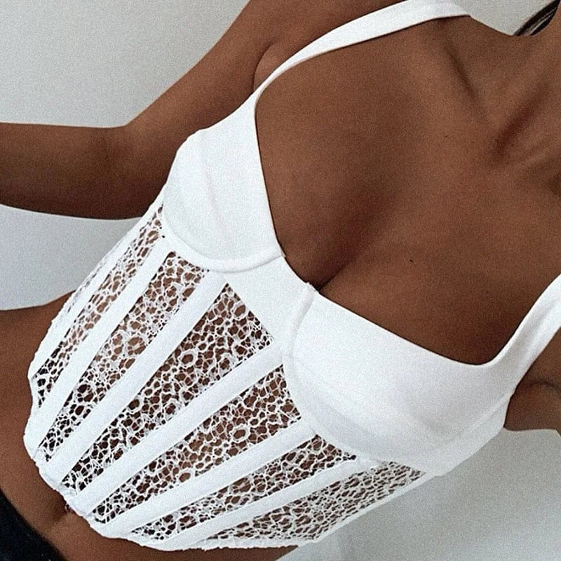 Bralette in pizzo - bianco / s