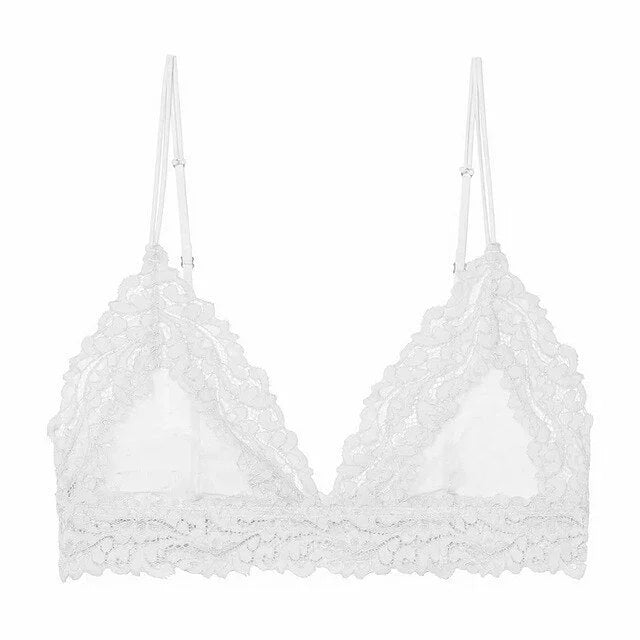 Bralette in pizzo - bianco / s