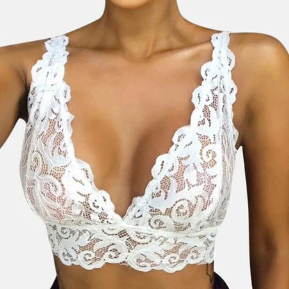 Bralette in pizzo - bianco / s