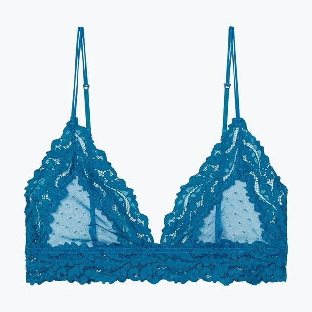 Bralette in pizzo - blu / s