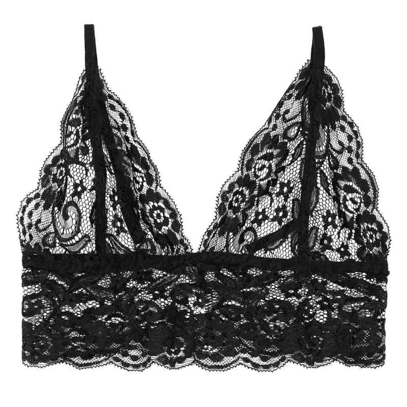 Bralette in pizzo con fondo basso