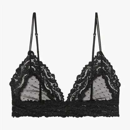 Bralette in pizzo - nero / s