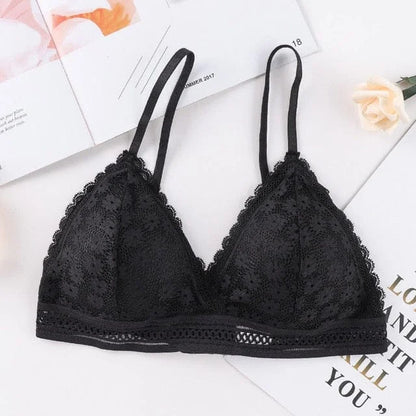 Bralette in pizzo - nero / universale