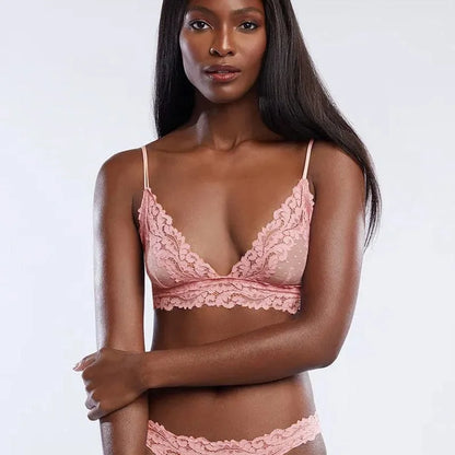 Bralette in pizzo - rosa / s