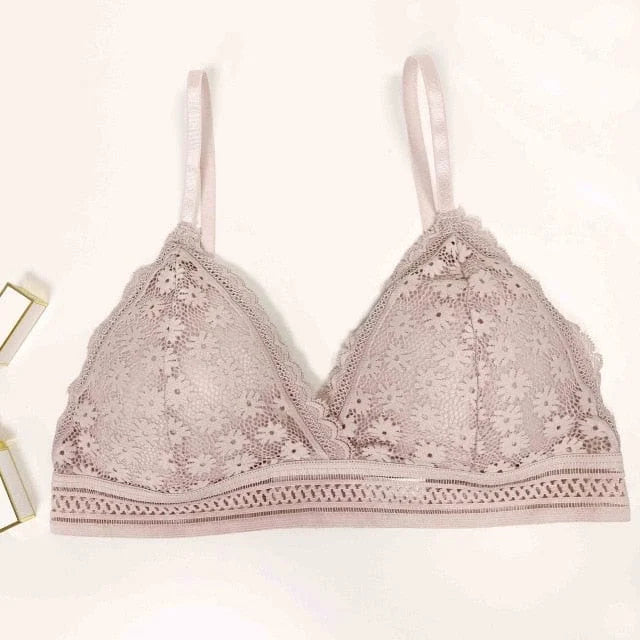 Bralette in pizzo - rosa / universale