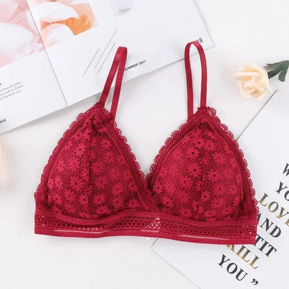 Bralette in pizzo - rosso / universale