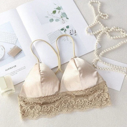 Bralette in raso - beige / universale