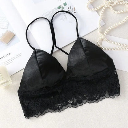 Bralette in raso - nero / universale