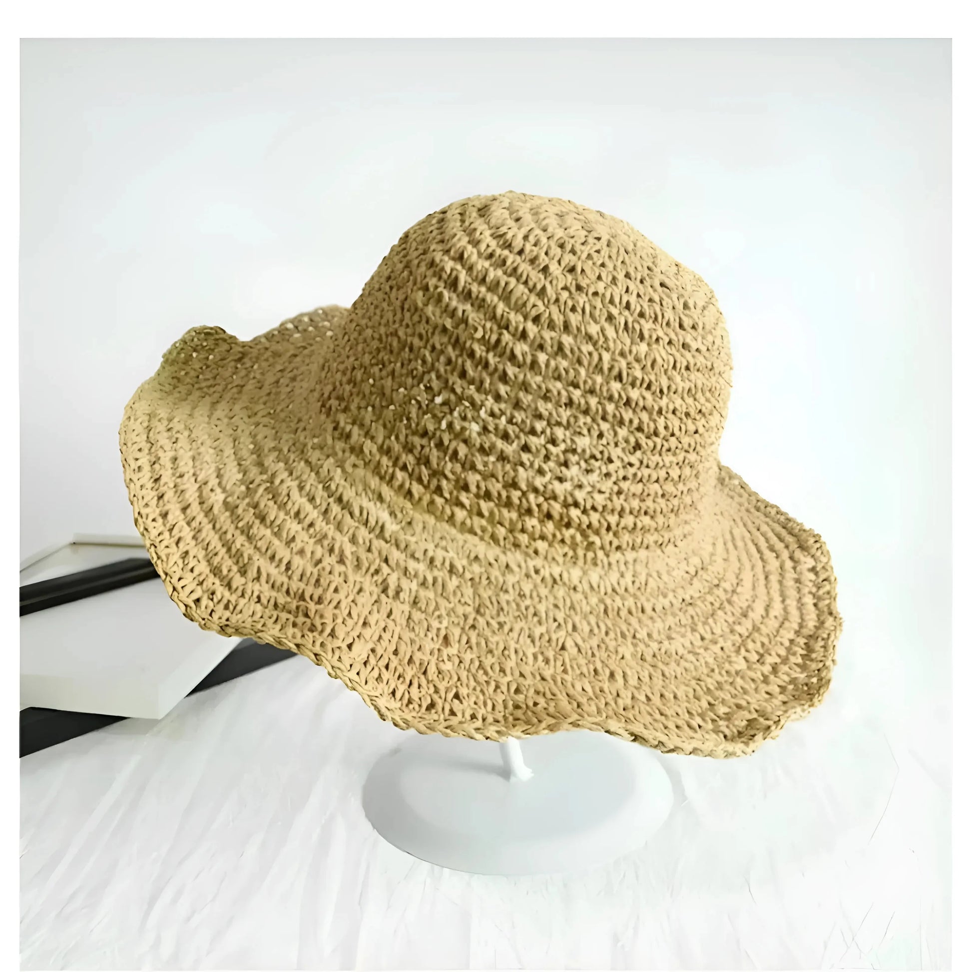 Marrone Cappello da Spiaggia Semplice