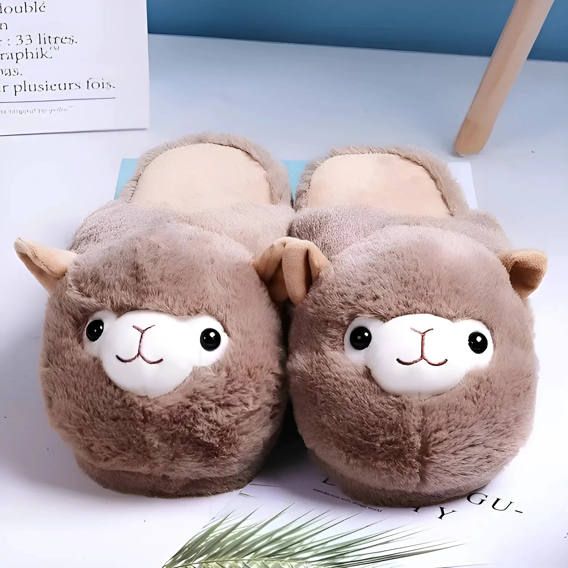 Marrone Pantofole da donna con lama